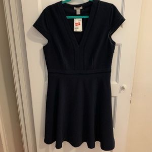 Navy V-Neck H&M Dress (Sz 12)